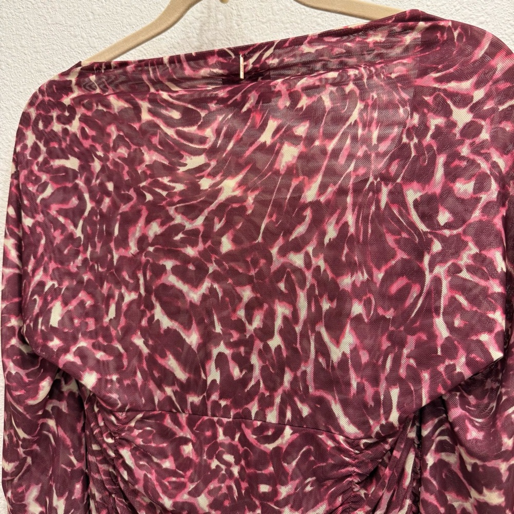 Misa Los Angeles Fuchsia Long Sleeve Dress - Picture 6 of 10